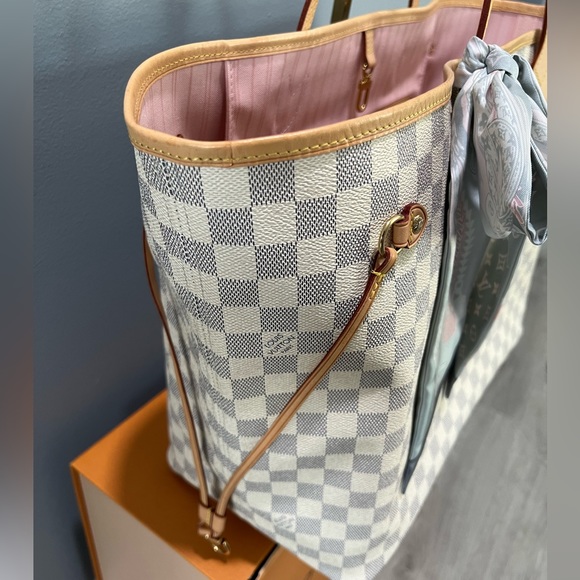 Louis Vuitton Damier Azur Neverfull GM w/ Bandeau - Picture 5 of 12